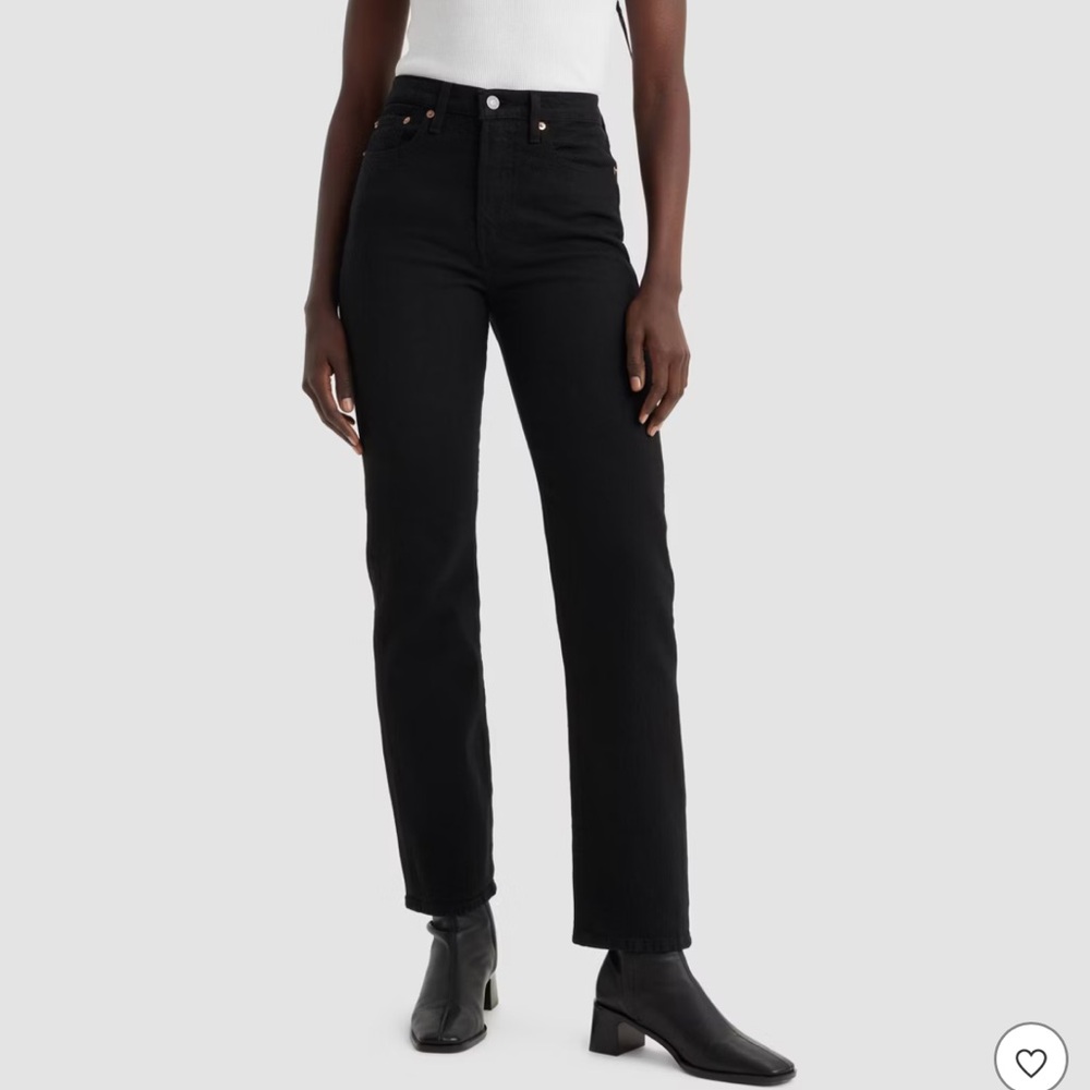 Levi’s Wedgie Straight high rise jeans black wash size 24